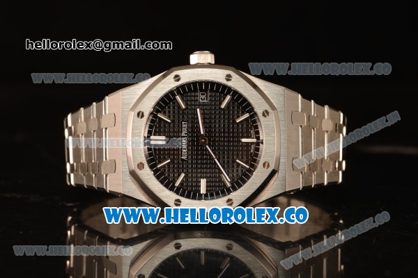 Audemars Piguet Royal Oak 41mm Clone AP 3120 All Steel Black Dial 15400ST.OO.1220ST.01 - Click Image to Close